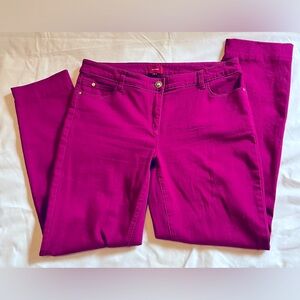 CLEARANCE Fuschia jeans, bling detailing by Contrast US 11 (Juniors) Barbiecore